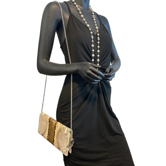 Christian Dior | Gold Python Chain Clutch - Picture 7 of 7